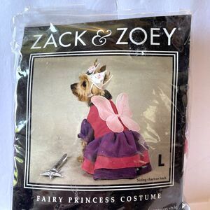 Vintage Dog Costume Fairy Princess Costume Sz. Large by Zach and Zoey New